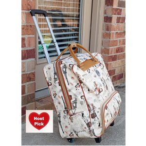 17" Suitcase with wheels Paris Scenes Carry-On Bag - Luggage with wheels